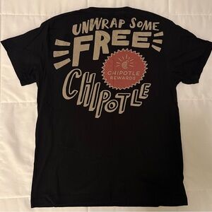 Loomstate Chipotle “Unwrap Some Free Chipotle” Chipotle Rewards T-Shirt Medium
